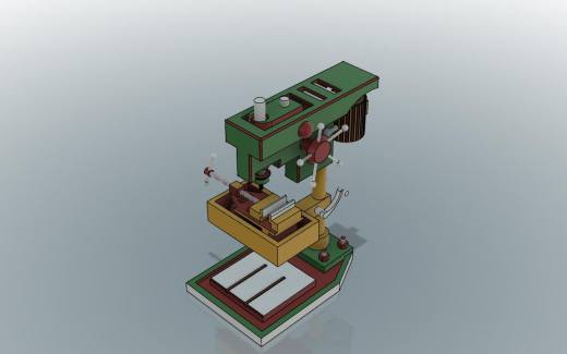 台钻【彩红网3D模型-caired.com】缩略图